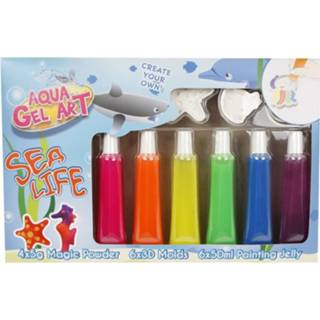 👉 Roze kinderen Kids Globe Maak Je Eigen 3d Sealife Junior Gelfiguren 16-delig 8713219420195