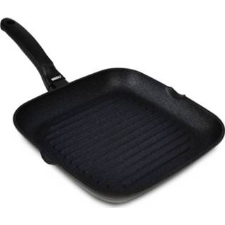 👉 Grillpan zwart aluminium Risoli Black Plus - 26 Cm 8001586011970