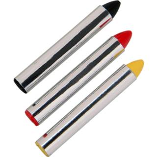 👉 Zwart rood geel wax Tib Schminkpotlodenset Zwart/rood/geel 3-delig 4002727152426