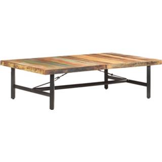 👉 Salontafel hout bruin Vidaxl 142x90x42 Cm Massief Gerecycled 8720286201008