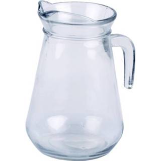 👉 Schenkkan glas transparant Glazen Schenkkan/karaf 1,3 Liter - Sapkannen/waterkannen/schenkkannen 8429283183156