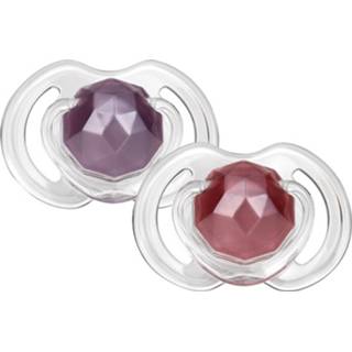 👉 Speen roze paars kunststof Nuby Fopspeen Little Gems Tritan 13 Cm Roze/paars 2 Stuks 8719817586059