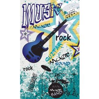 Fotobehang blauw vlies multikleur Dimex Blue Guitar 150x250cm 2-banen 8592900132308