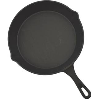 👉 Koekenpan zwart gietijzer Orange85 - 25 Cm Alle Warmtebronnen Rond Warmtegeleiding 8720289414191