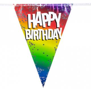 👉 Vlaggenlijn multikleur Boland Happy Birthday 6 Meter Folie 8712026302823