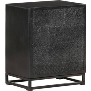 👉 Nachtkastje zwart acaciahout hout mannen Vidaxl 40x30x50 Cm Massief En Mangohout 8720286105061