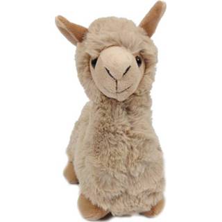 👉 Lama knuffel beige pluche One Size meerkleurig alpaca/lama 29 cm staand 8719538741003