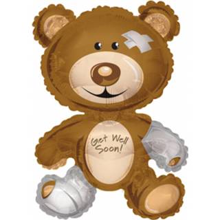 👉 Folieballon bruin Globos Get Well Soon Beer 91 Cm 681070192590