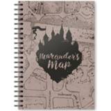 👉 Notitieboek beige bruin Harry Potter A5 Marauder's Map 100 Pagina's 8435450240546