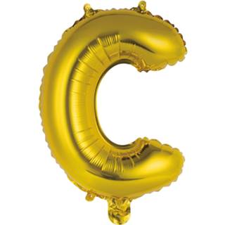 👉 Folieballon goud goudkleurig Amscan Letter C 34 Cm 194099035477