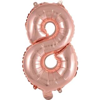 👉 Folie roze Amscan Cijferballon 8 35 Cm 194099036078