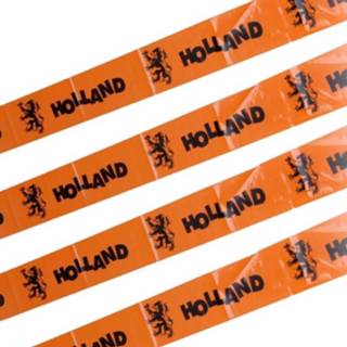 👉 Afzetlint oranje kunststof 4x Holland Supporter - 12 Meter Fan Nederland Markeerlint Koningsdag / Ek Wk Voetbal Versiering 8720576280935