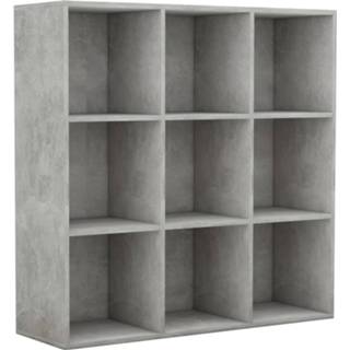 👉 Boekenkast steigerhout grijs Vidaxl 98x30x98 Cm Spaanplaat Betongrijs 8719883869872