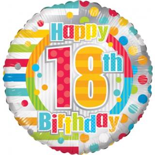 Folieballon multikleur Globos Happy 18th Birthday 45,5 Cm 681070100977