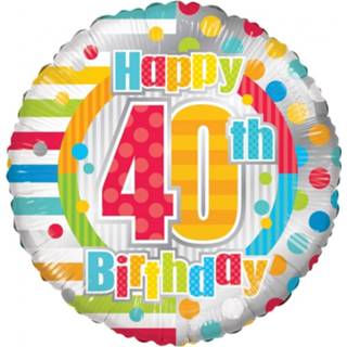 👉 Folieballon multikleur Globos Happy 40th Birthday 45,5 Cm 681070101004