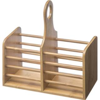 👉 Bestek bamboe hout multikleur Decopatent® Organizer - 2 Grote Vakken Keuken 6426048633699