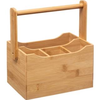 👉 Bestek bamboe hout multikleur Decopatent® Organizer - 4 Vakken Keuken 6426041296273