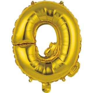 Folieballon goud goudkleurig Amscan Letter Q 34 Cm 194099035613