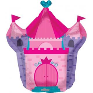 👉 Folieballon roze meisjes Globos Kasteel 72 Cm 681070101790