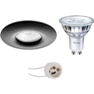 👉 Aluminium zwart Philips - Led Spot Set Sceneswitch 827 36d Pragmi Luno Pro Waterdicht Ip65 Gu10 Fitting Dimbaar Inbouw Rond 6013941924988