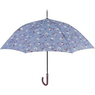 👉 Paraplu blauw microvezel vrouwen Perletti Bloemen Dames 112 Cm 8720585041077