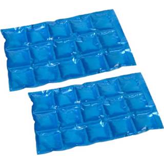 👉 Koelelement blauw 2x Stuks Herbruikbare Koelelementen/icepacks 15 X 24 Cm - Flexibele Koelelementen Voor Koeltas/koelbox 8720576237373