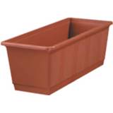 👉 Plantenbak terracotta kunststof bruin Rechthoekig 40 X 17,5 14,5 Cm - Bloembakken/plantenbakken Voor Binnen/buiten 4000150830461