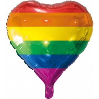 👉 Folieballon multikleur Globos Hart Vlag 45,5 Cm Regenboog 5712735005711