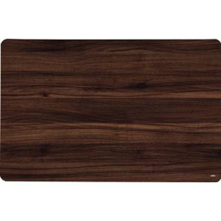 👉 Placemat kunststof bruin 2x Rechthoekige Placemats Donkere Houtprint 28 X 43 Cm - Placemats/onderleggers Keukenbenodigdheden Tafeldecoratie 8720276485838