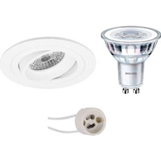 👉 Wit aluminium Philips - Led Spot Set Corepro 840 36d Pragmi Alpin Pro Gu10 Fitting Dimbaar Inbouw Rond Mat 5w 6013918059026