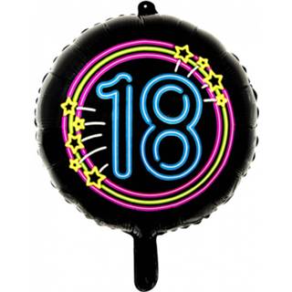 👉 Folieballon zwart Wefiesta 18 Neon 45 Cm 5712735017417