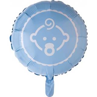 👉 Folieballon blauw wit baby's jongens Globos Baby Boy 45,5 Cm Blauw/wit 5712735004509