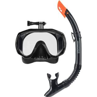 👉 Snorkelset zwart siliconen kunststof Osprey Met Camerahouder 2-delig 5031470230203