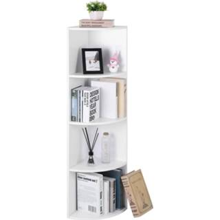 👉 Hoekkast wit spaanplaat One Size IBella Living - Boekenkast Wandkast 8785261770726