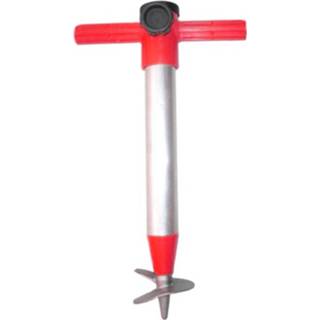 👉 Rood aluminium chroom Pincho Parasolhouder 23-35 Mm 32 Cm Chroom/rood 8719817435074