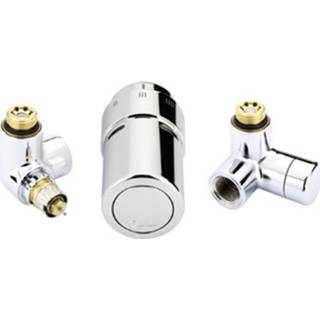 👉 Chroom One Size chroom-look Ben Radiatoraansluitset Luxe knop links 5702425136566