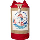 👉 Strandtas riet Color-Rood One Size meisjes vrouwen Anemoss Sailor Girl Jute Tas - Strandtassen Dames 8681126431477