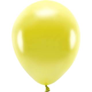 👉 Ballon One Size geel gele 100x ballonnen 26 cm eco/biologisch afbreekbaar - Milieuvriendelijke Feestversiering/feestdecoratie thema Themafeest versiering 8720276159005