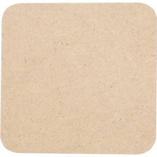 👉 Onderzetter MDF One Size bruin 50x hobby knutsel onderzetters 10 cm - Glasonderzetters om te decoreren/versieren 8720147919844