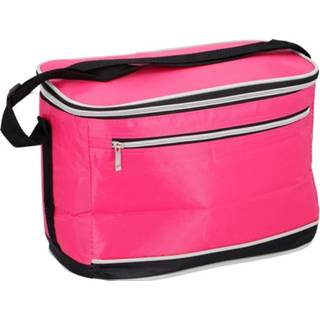 👉 Koeltas magenta roze polyester One Size donkerroze Kleine voor lunch fuchsia 31 x 16 22 cm 8 liter - Koeltassen 8715986408697