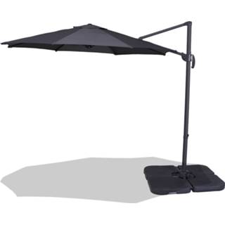 👉 Zweefparasol metaal grijs Homra Lux-xl - Ø300 Cm Incl. Beschermhoes En Vulbare Tegels 8719558288021