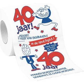 👉 Toiletpapier One Size meerkleurig mannen Rollen 40 jaar man - 40e verjaardag verjaardagscadeau feestartikelen/decoratie/versiering 8718758071396