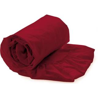 👉 Yellow Hoeslaken Katoen Perkal 40cm Hoekhoogte - spicy red