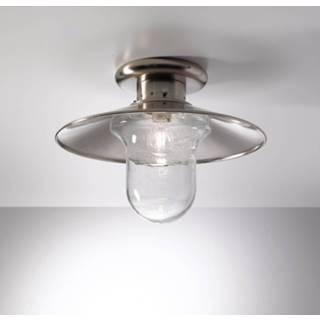 👉 Plafond lamp mat nikkel transparante Plafondlamp Maestrale met glazen kap
