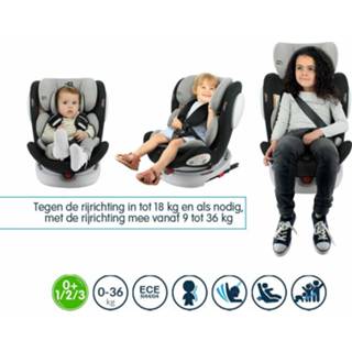 👉 Autostoel plastic One Size grijs Isofix Seaty - 360° draaibaar groep 0/1/2/3 (!) 3507460161861