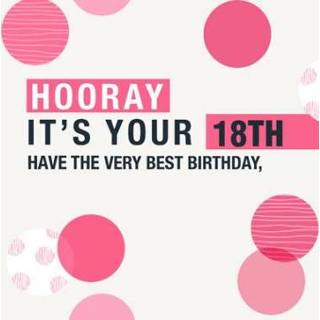 👉 Verjaardagskaart hoera Greetz | Hooray 18th birthday