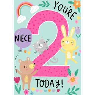 👉 Verjaardagskaart regenboog Greetz | you're 2 today