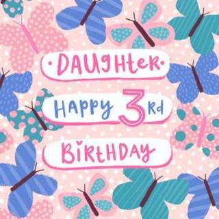 👉 Verjaardagskaart vlinder Greetz | Happy 3rd birthday