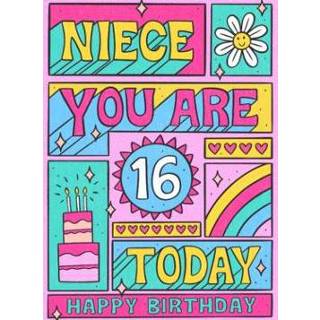 👉 Verjaardagskaart nichtje Greetz | Niece you are 16