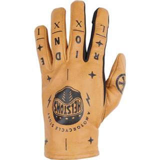 👉 Glove leather goud active Helstons Kustom Summer Gold Gloves T11 3662136087064